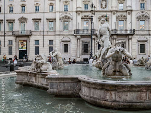 View to Piazza Navona, square Navona, Rome