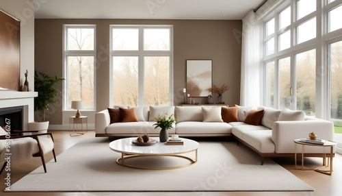 Wallpaper Mural Photo interior modern design room 3d illustration Torontodigital.ca