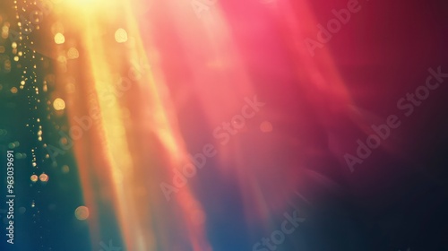 foggy winter glass with colorful blurred lights