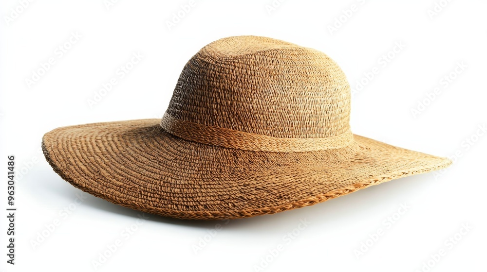 Straw Hat Isolated on White Background. Straw Hat Isolated on White Background.