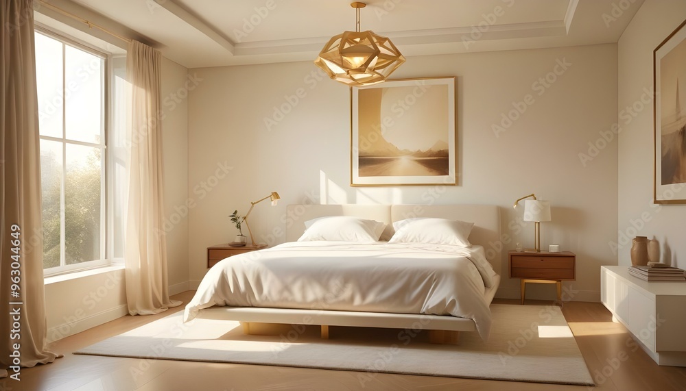 Fototapeta premium Photo interior modern design room 3d illustration