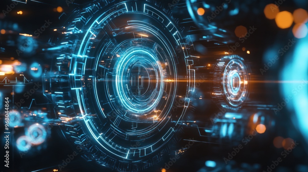 Obraz premium Abstract Futuristic Interface