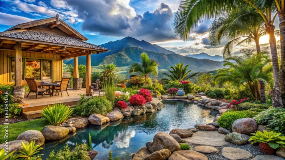 Rustic Natural Landscaping Ideas for Mountainous Regions Tropical ... - Wellness Retreat Apartments In Mountainous Regions