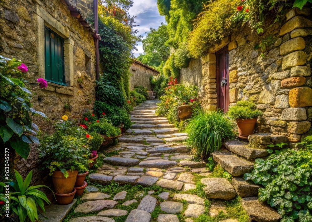 rustic stone footpath nostalgia tranquility earthy stones rustic stone footpath nostalgia tranquility earthy stones