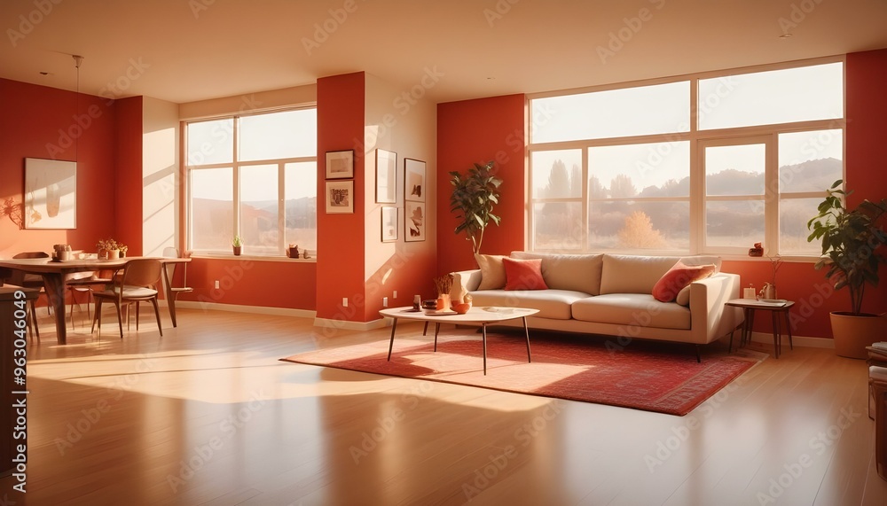 Photo interior modern design room 3d illustration Photo interior modern design room 3d illustration