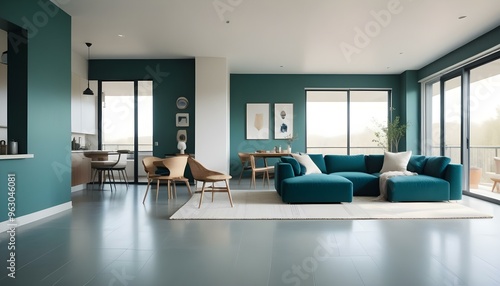 Photo interior modern design room 3d illustration