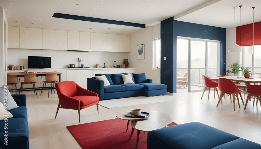 Photo interior modern design room 3d illustration Photo interior modern design room 3d illustration