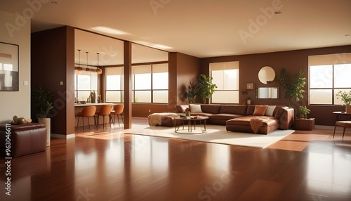 Photo interior modern design room 3d illustration