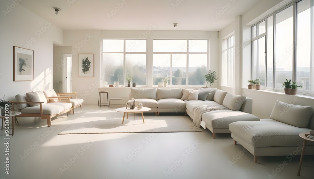 Fototapeta premium Photo interior modern design room 3d illustration