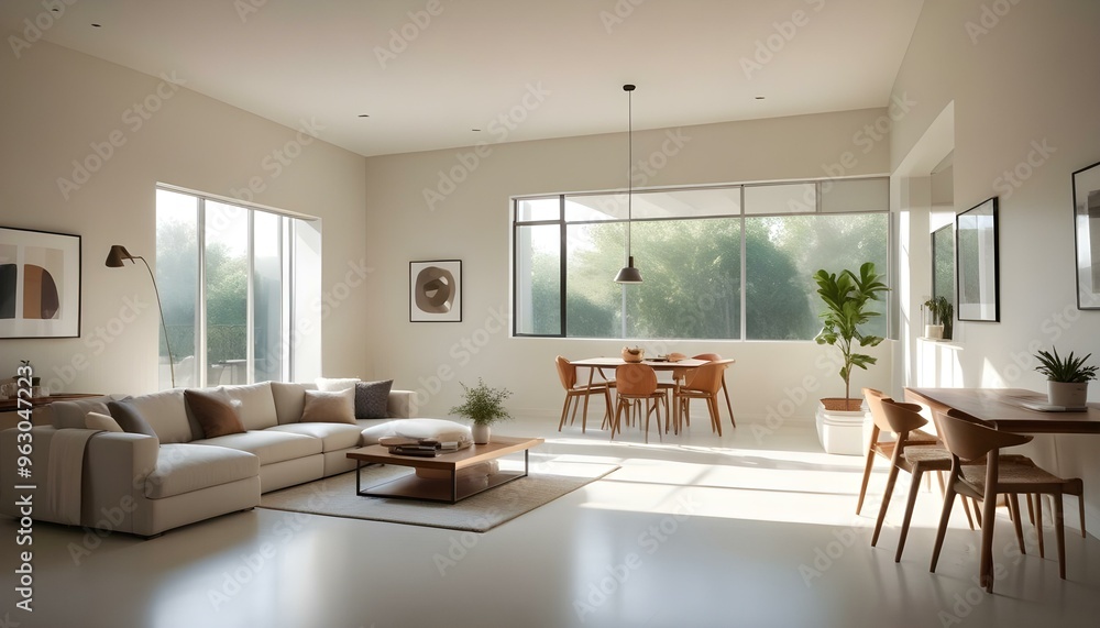 Fototapeta premium Photo interior modern design room 3d illustration