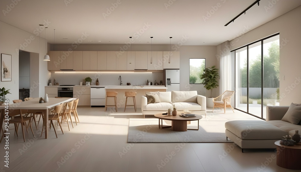 Photo interior modern design room 3d illustration Photo interior modern design room 3d illustration