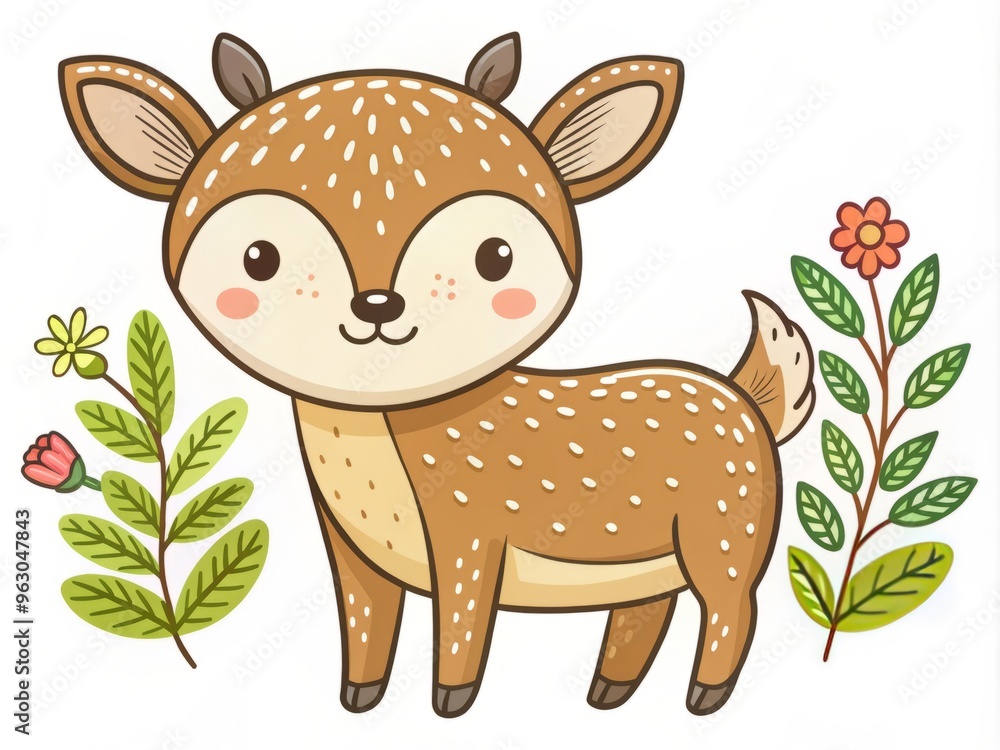 Simple hand-drawn animal illustrations cute style Simple hand-drawn animal illustrations cute style