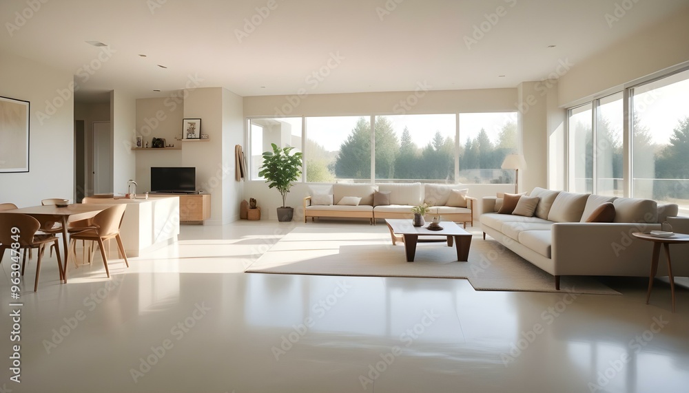 Fototapeta premium Photo interior modern design room 3d illustration