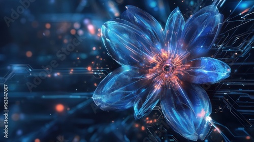 Digital Flower Bloom