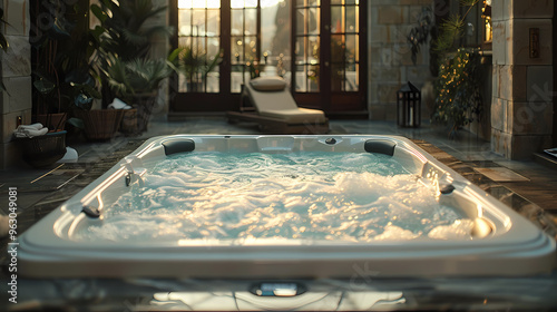 A tranquil pool reflects the moonlit sky, surrounded by lush greenery and the gentle murmur of a nearby waterfall photo