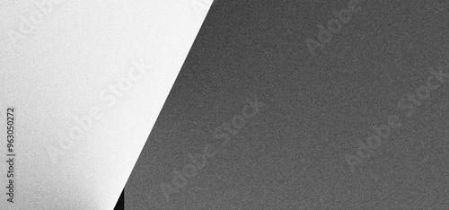 Black white grainy background, monochrome gray noisy texture dark grunge banner, header poster cover backdrop design