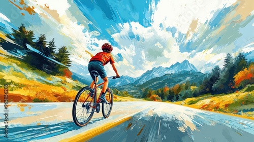 Cycling Through Majestic Mountain Scenery