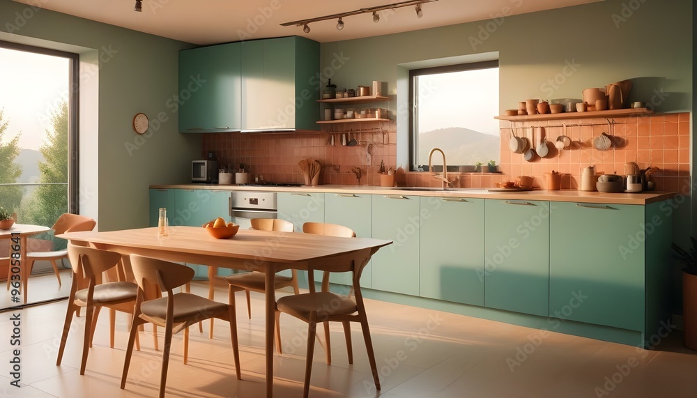 Fototapeta premium Photo interior modern design room 3d illustration