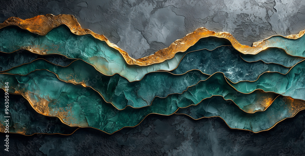 Luxury green and gold marble texture with abstract layers. Elegant design for decor and art. Luxury green and gold marble texture with abstract layers. Elegant design for decor and art.
