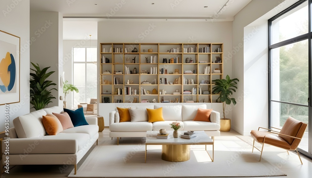 Photo interior modern design room 3d illustration Photo interior modern design room 3d illustration