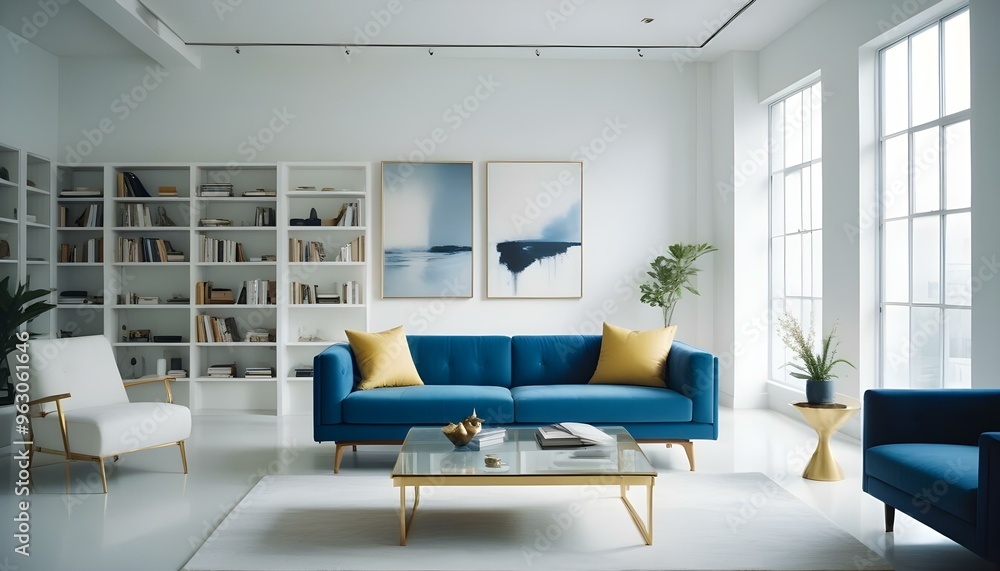 Photo interior modern design room 3d illustration Photo interior modern design room 3d illustration