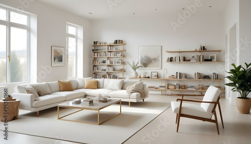 Photo interior modern design room 3d illustration