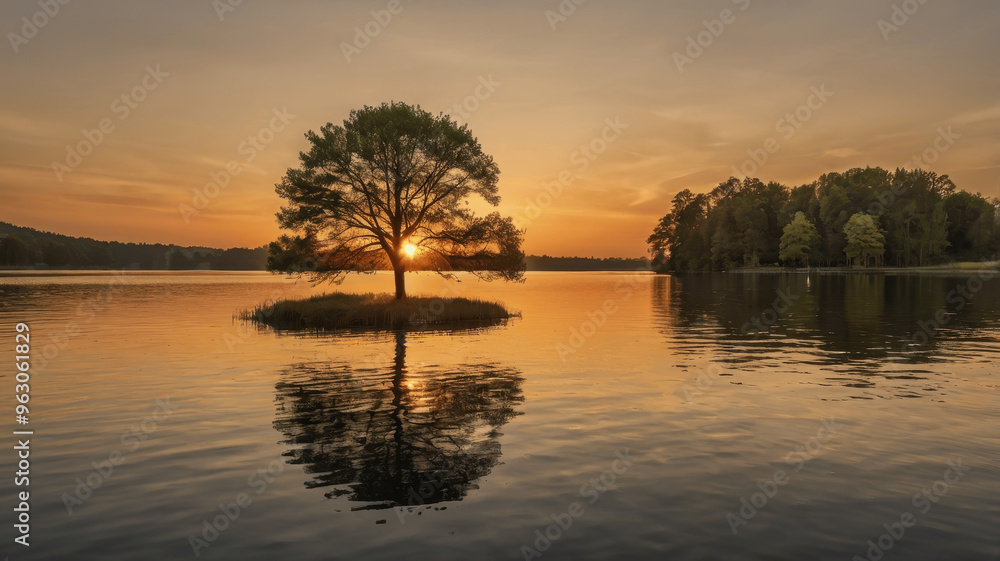 sunset on the lake sunset on the lake