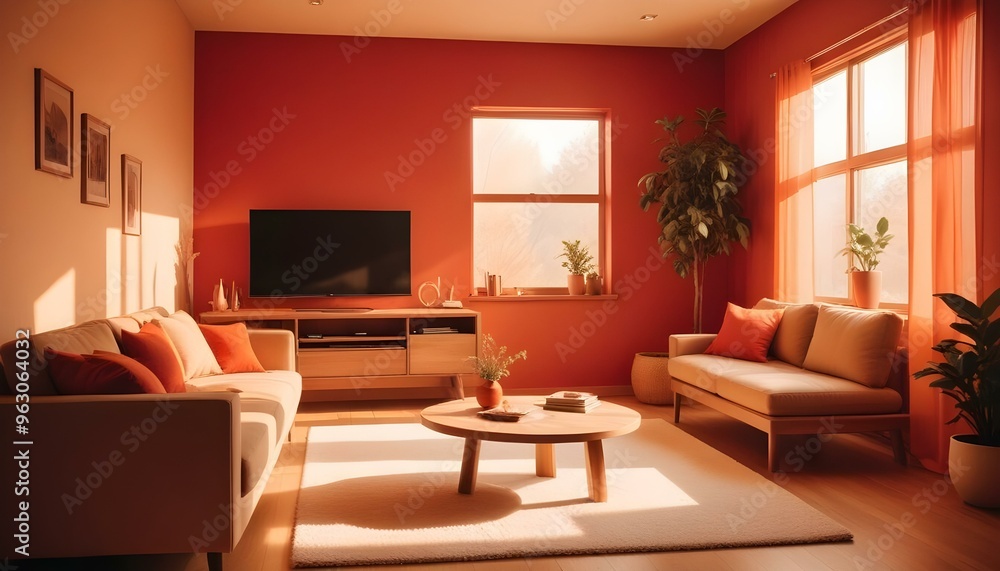Photo interior modern design room 3d illustration Photo interior modern design room 3d illustration