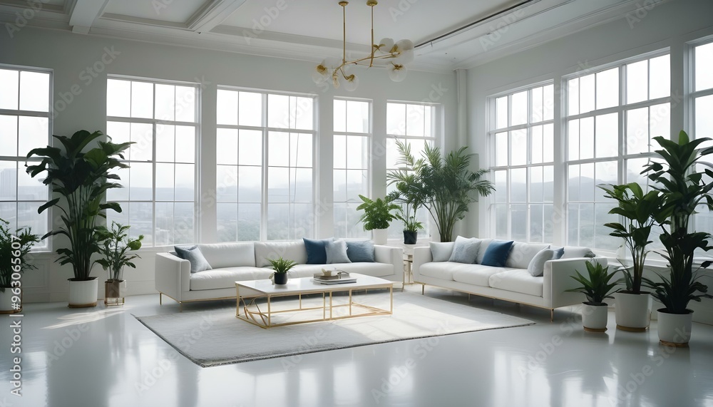 Fototapeta premium Photo interior modern design room 3d illustration