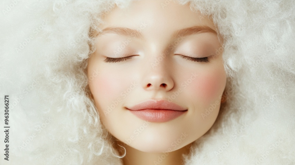 Serene beauty with flawless complexion natural makeup