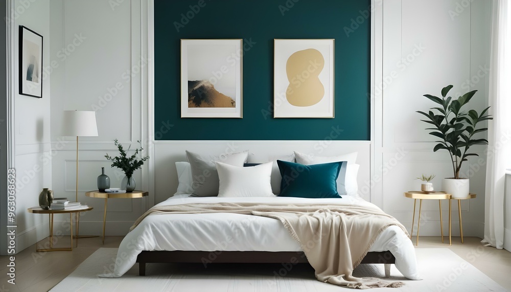 Fototapeta premium Photo interior modern design room 3d illustration