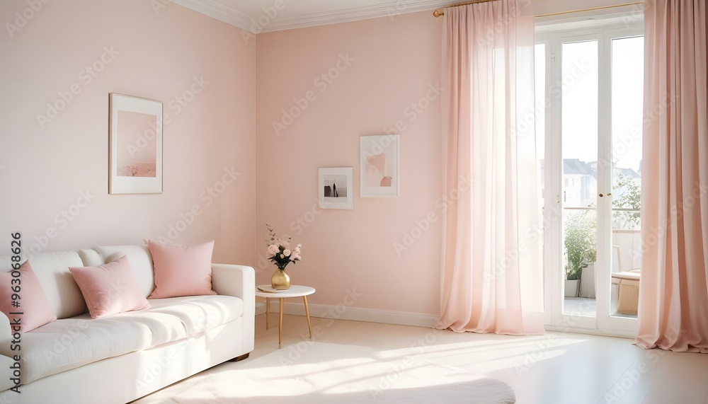 Fototapeta premium Photo interior modern design room 3d illustration