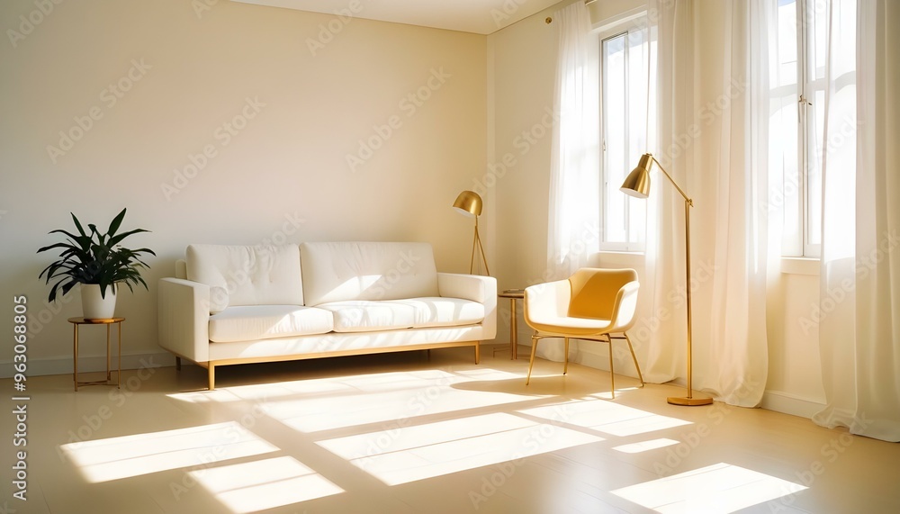 Fototapeta premium Photo interior modern design room 3d illustration