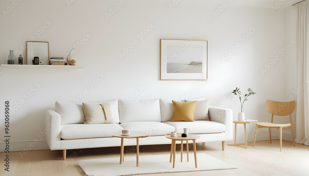 Fototapeta premium Photo interior modern design room 3d illustration