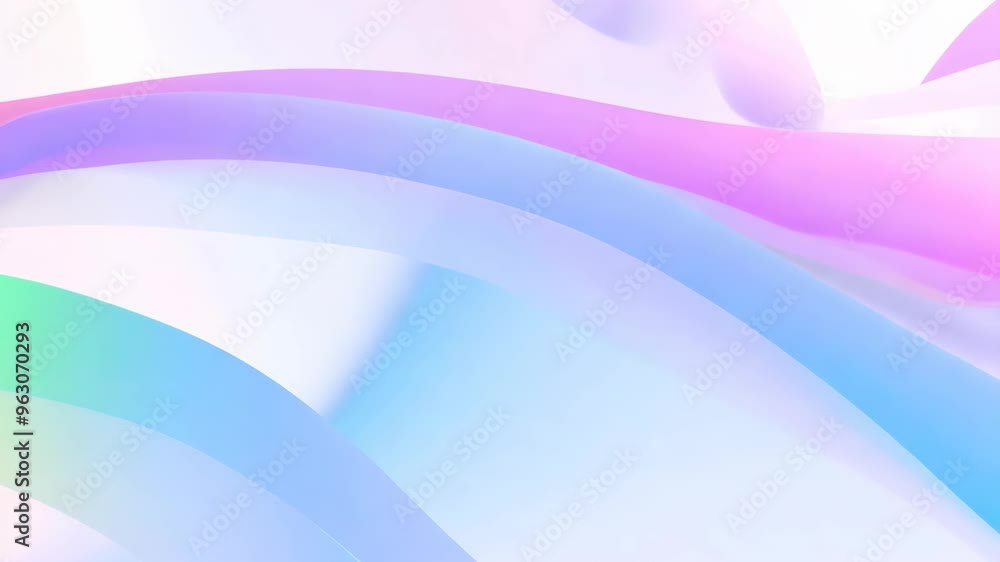 Gently ebbing and flowing rainbow cloud waves in rhythmic abstract 2D vector animation Gently ebbing and flowing rainbow cloud waves in rhythmic abstract 2D vector animation