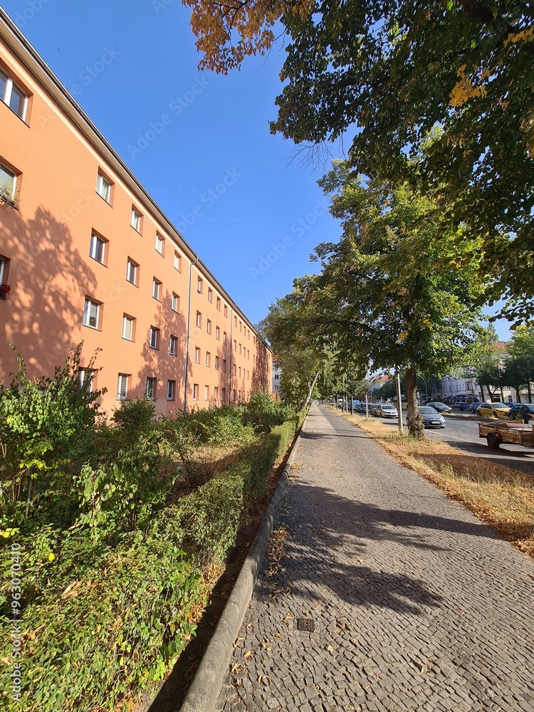 eine Wohngegend mit grüner Umgebung in Berlin Treptow eine Wohngegend mit grüner Umgebung in Berlin Treptow