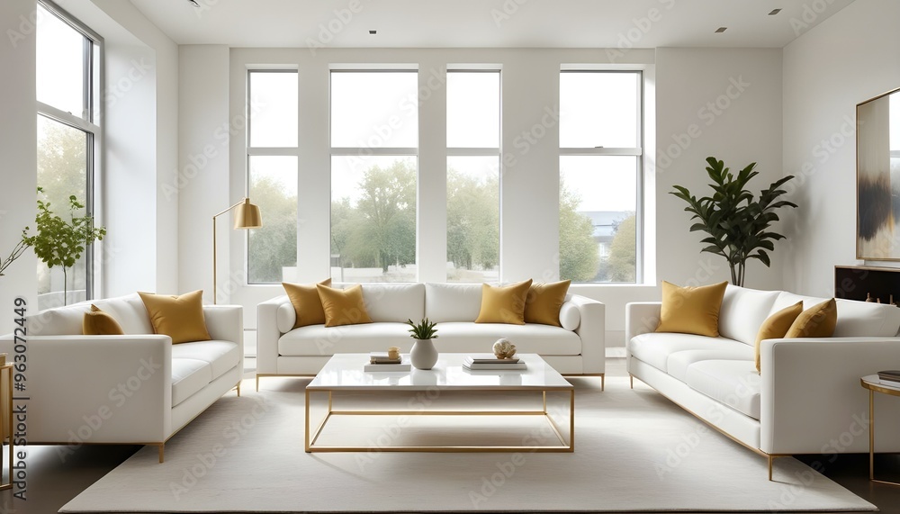 Fototapeta premium Photo interior modern design room 3d illustration