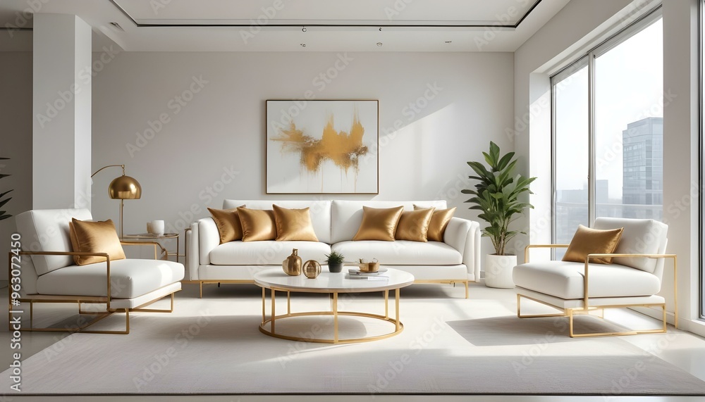Photo interior modern design room 3d illustration Photo interior modern design room 3d illustration