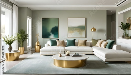 Photo interior modern design room 3d illustration