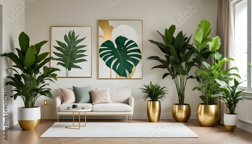 Photo interior modern design room 3d illustration