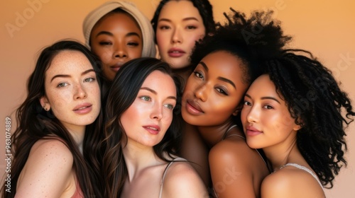 Diverse Group of Women Smiling Together - Portrait Photography