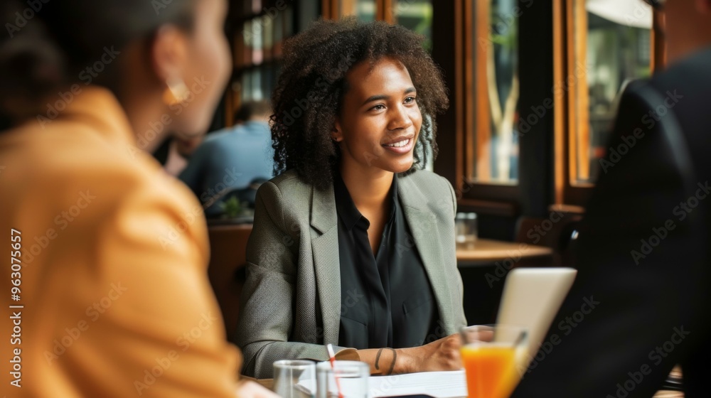 Confident Businesswoman in a Meeting Confident Businesswoman in a Meeting