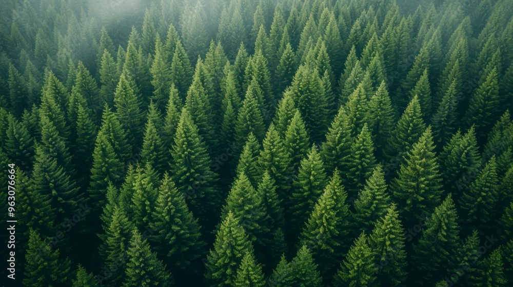 Aerial View of a Lush Evergreen Forest Aerial View of a Lush Evergreen Forest