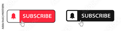 Subscribe button icon. 
Digital media symbol