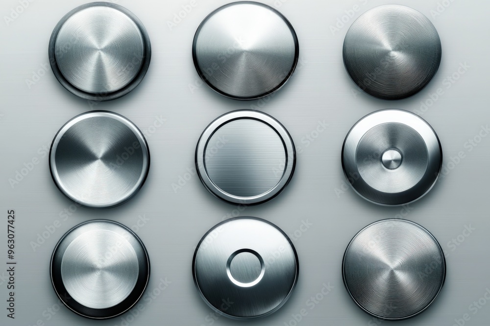 Cool Button Design. Brushed Metal Link Buttons for Business Web Page Cool Button Design. Brushed Metal Link Buttons for Business Web Page