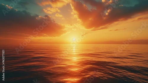 Stunning Sunset Over the Ocean: Golden Hour Photography