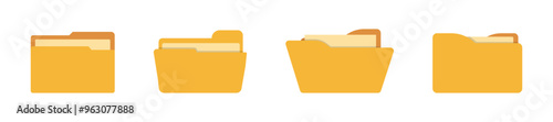 Folder icon. Document organizer symbol