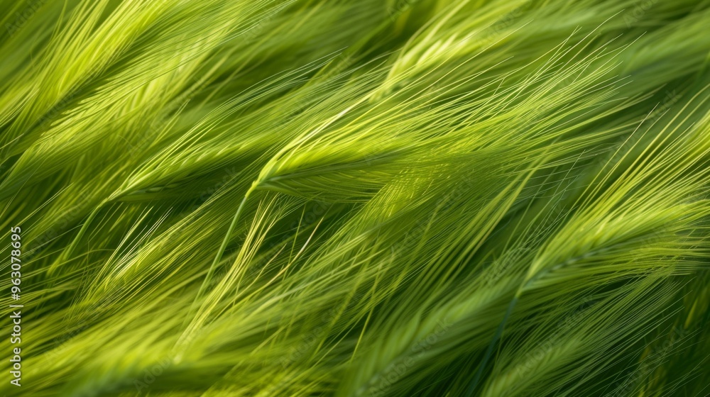 Close Up of Lush Green Grass Blades in a Field Close Up of Lush Green Grass Blades in a Field