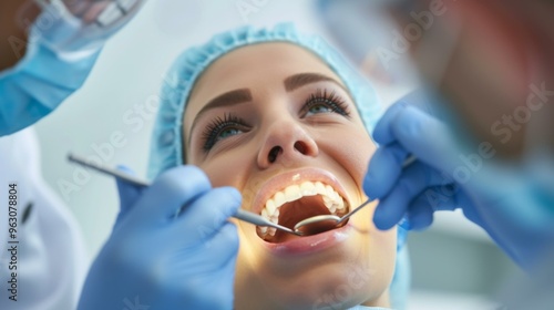 Dental Checkup: A Close-Up View of a Patient's Smile