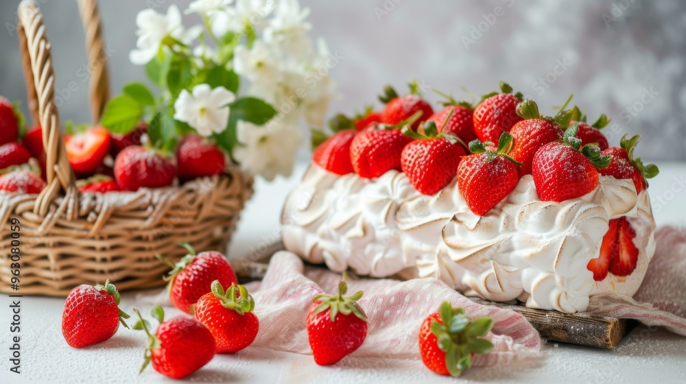 Strawberry Meringue Cake Roll: A Delectable Dessert Strawberry Meringue Cake Roll: A Delectable Dessert